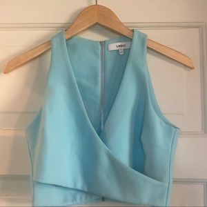 LIKELY Light Blue Crop Top, Size 4